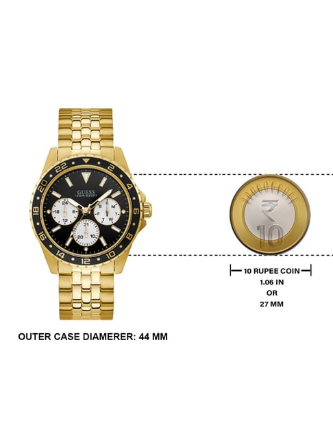  Shop Authentic Guess Odyssey Multifunction Black Dial Gold Steel Strap Watch For Men - W1107G4 - Luxxuri