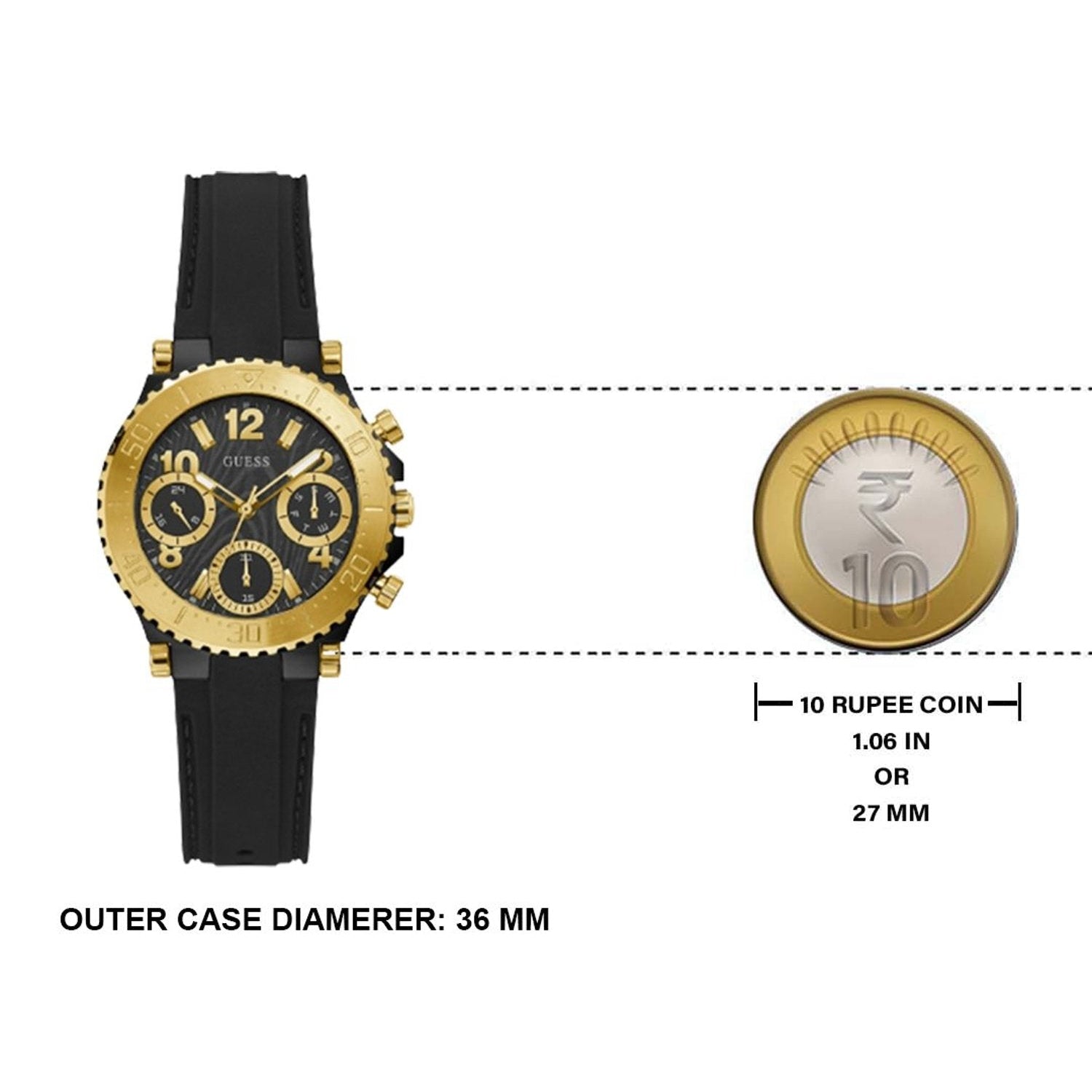  Shop Authentic Guess Cosmic Multifunction Black Dial Black Silicone Strap Watch For Women - GW0466L1 - Luxxuri