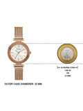  Shop Authentic Guess Monroe Silver Dial Rose Gold Steel Strap Watch For Women - W1152L3 - Luxxuri