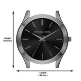  Shop Authentic Michael Kors Slim Runway Quartz Black Dial Grey Steel Strap Watch For Men - MK1044 - Luxxuri