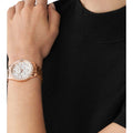  Shop Authentic Michael Kors Layton Three Hand Silver Dial Rose Gold Steel Strap Watch For Women - MK7297 - Luxxuri