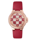  Shop Authentic Michael Kors Camille Three Hand Crystals Rose Gold Dial Red Leather Strap Watch For Women - MK4701 - Luxxuri
