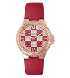  Shop Authentic Michael Kors Camille Three Hand Crystals Rose Gold Dial Red Leather Strap Watch For Women - MK4701 - Luxxuri