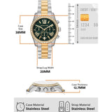  Shop Authentic Michael Kors Lexington Chronograph Green Dial Two Tone Steel Strap Watch For Women - MK7303 - Luxxuri