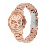  Shop Authentic Michael Kors Runway Chronograph Rose Gold Dial Rose Gold Steel Strap Watch For Women - MK7327 - Luxxuri
