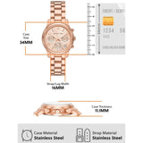  Shop Authentic Michael Kors Runway Chronograph Rose Gold Dial Rose Gold Steel Strap Watch For Women - MK7327 - Luxxuri