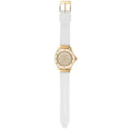 Michael Kors Everest Analog Gold Dial White Silicone Strap Watch For Women - MK7357