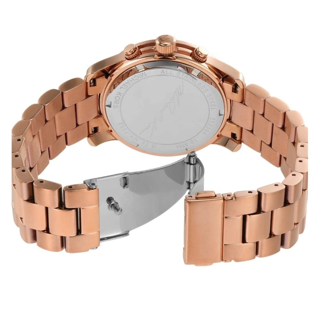  Shop Authentic Michael Kors Lennox Three-Hand Silver Dial Rose Gold Steel Strap Watch For Women - MK7362 - Luxxuri