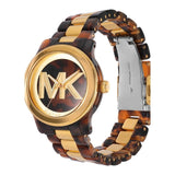  Shop Authentic Michael Kors Runway Three-Hand Brown Dial Two Tone Steel Strap Watch for Women - MK7354 - Luxxuri