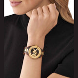  Shop Authentic Michael Kors Runway Three-Hand Brown Dial Two Tone Steel Strap Watch for Women - MK7354 - Luxxuri