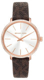  Shop Authentic Michael Kors Pyper Quartz Silver Dial Brown Leather Strap Watch for Women - MK1036 - Luxxuri