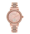  Shop Authentic Michael Kors Abbey Three-Hand Analog Crystals Rose Gold Dial Rose Gold Steel Strap Watch for Women - MK4617 - Luxxuri