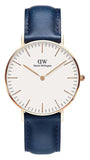  Shop Authentic Daniel Wellington Classic Somerset White Dial Blue Leather Strap Watch For Women - DW00100123 - Luxxuri
