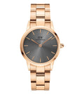  Shop Authentic Daniel Wellington Iconic Link Grey Dial Rose Gold Steel Strap Watch For Women - DW00100332 - Luxxuri