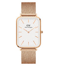  Shop Authentic Daniel Wellington Quadro Pressed Melrose White Dial Rose Gold Mesh Strap Watch For Women - DW00100465 - Luxxuri