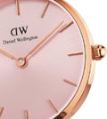  Shop Authentic Daniel Wellington Petite Melrose Pink Dial Rose Gold Mesh Strap Watch For Women - DW00100368 - Luxxuri