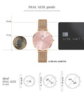  Shop Authentic Daniel Wellington Petite Melrose Pink Dial Rose Gold Mesh Strap Watch For Women - DW00100367 - Luxxuri