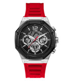  Shop Authentic Guess Momentum Black Dial Red Rubber Strap Watch for Men - GW0263G3 - Luxxuri