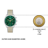  Shop Authentic Hugo Boss Gregor Chronograph Green Dial Two Tone Steel Strap Watch For Men - 1514081 - Luxxuri