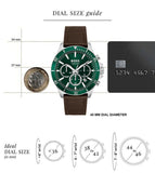  Shop Authentic Hugo Boss Troper Chronograph Green Dial Brown Leather Strap Watch For Men - 1514098 - Luxxuri
