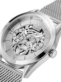  Shop Authentic Guess Tailor Multifunction Silver Dial Silver Mesh Bracelet Watch for Men - GW0368G1 - Luxxuri