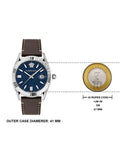  Shop Authentic Versace Greca Time Quartz Blue Dial Brown Leather Strap Watch For Men - VE3K00122 - Luxxuri