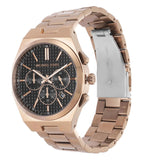 Shop Authentic Michael Kors Lennox Chronograph Black Dial Rose Gold Steel Strap Watch For Men - MK9119 - Luxxuri