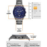  Shop Authentic Michael Kors Accelerator Chronograph Blue Dial Grey Steel Strap Watch For Men - MK9111 - Luxxuri