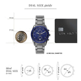  Shop Authentic Michael Kors Accelerator Chronograph Blue Dial Grey Steel Strap Watch For Men - MK9111 - Luxxuri