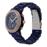  Shop Authentic Michael Kors Runway Chronograph Blue Dial Blue Steel Strap Watch for Women - MK7423 - Luxxuri