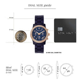  Shop Authentic Michael Kors Runway Chronograph Blue Dial Blue Steel Strap Watch for Women - MK7423 - Luxxuri