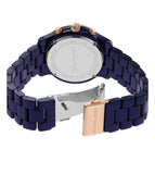  Shop Authentic Michael Kors Runway Chronograph Blue Dial Blue Steel Strap Watch for Women - MK7423 - Luxxuri