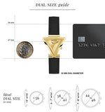  Shop Authentic Guess Fame Quartz Gold Dial Black Leather Strap Watch For Women - GW0548L3 - Luxxuri