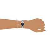  Shop Authentic Daniel Wellington Iconic Link Black Dial Silver Steel Strap Watch For Women - DW00100208 - Luxxuri