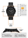  Shop Authentic Armani Exchange Drexler Chronograph Black Dial Black Steel Strap Watch For Men - AX2639 - Luxxuri