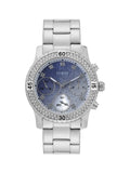  Shop Authentic Guess Confetti Diamonds Blue Dial Silver Steel Strap Watch for Women - W0774L6 - Luxxuri