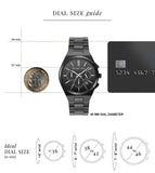  Shop Authentic Michael Kors Lennox Chronograph Black Dial Black Steel Strap Watch For Men - MK9146 - Luxxuri