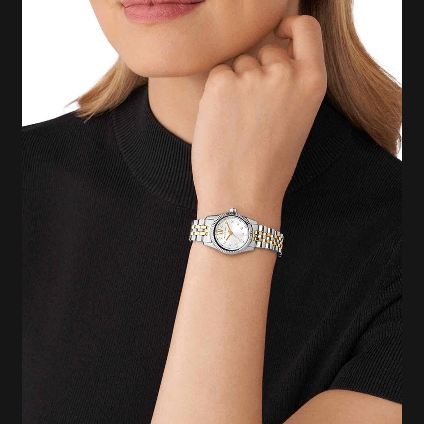  Shop Authentic Michael Kors Lexington Analog Silver Dial Two Tone Steel Strap Watch for Women - MK4740 - Luxxuri