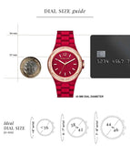  Shop Authentic Michael Kors Lennox Analog Crystals Red Dial Red Steel Strap Watch for Women - MK7455 - Luxxuri