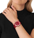  Shop Authentic Michael Kors Lennox Analog Crystals Red Dial Red Steel Strap Watch for Women - MK7455 - Luxxuri