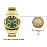  Shop Authentic Guess Trend Analog Green Dial Gold Steel Strap Watch For Men - GW0624G2 - Luxxuri