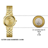  Shop Authentic Guess Rumour Quartz Gold Dial Gold Steel Strap Watch For Women - GW0613L2 - Luxxuri