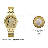  Shop Authentic Guess Allara Quartz Gold Dial Gold Steel Strap Watch For Women - GW0604L2 - Luxxuri