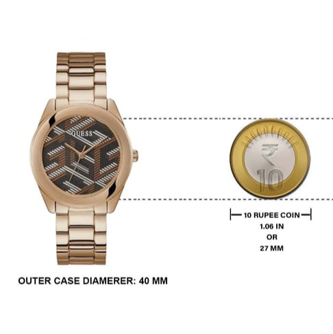  Shop Authentic Guess Cubed Analog Black Dial Rose Gold Steel Strap Watch For Women - GW0607L3 - Luxxuri