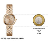  Shop Authentic Guess Rumour Quartz Rose Gold Dial Rose Gold Steel Strap Watch For Women - GW0613L3 - Luxxuri