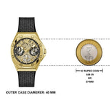  Shop Authentic Guess Asteria Multifunction Gold Dial Black Rubber Strap Watch For Women - GW0620L2 - Luxxuri