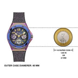  Shop Authentic Guess Multifunction Analog Purple Dial Black Rubber Strap Watch For Women - GW0620L4 - Luxxuri