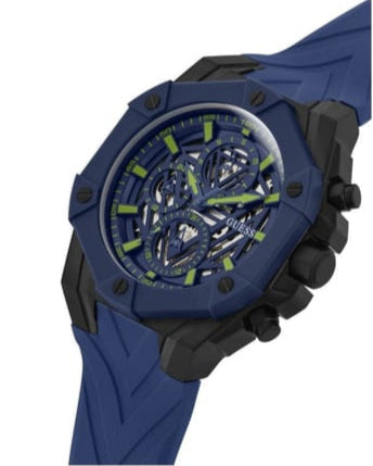  Shop Authentic Guess Formula Multifunction Blue Dial Blue Silicone Strap Watch For Men - GW0579G3 - Luxxuri