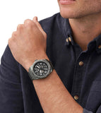  Shop Authentic Fossil Bronson Automatic Skeleton Black Dial Grey Steel Strap Watch for Men - ME3255 - Luxxuri