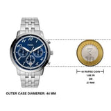  Shop Authentic Fossil Neutra Chronograph Blue Dial Silver Steel Strap Watch for Men - FS6025 - Luxxuri